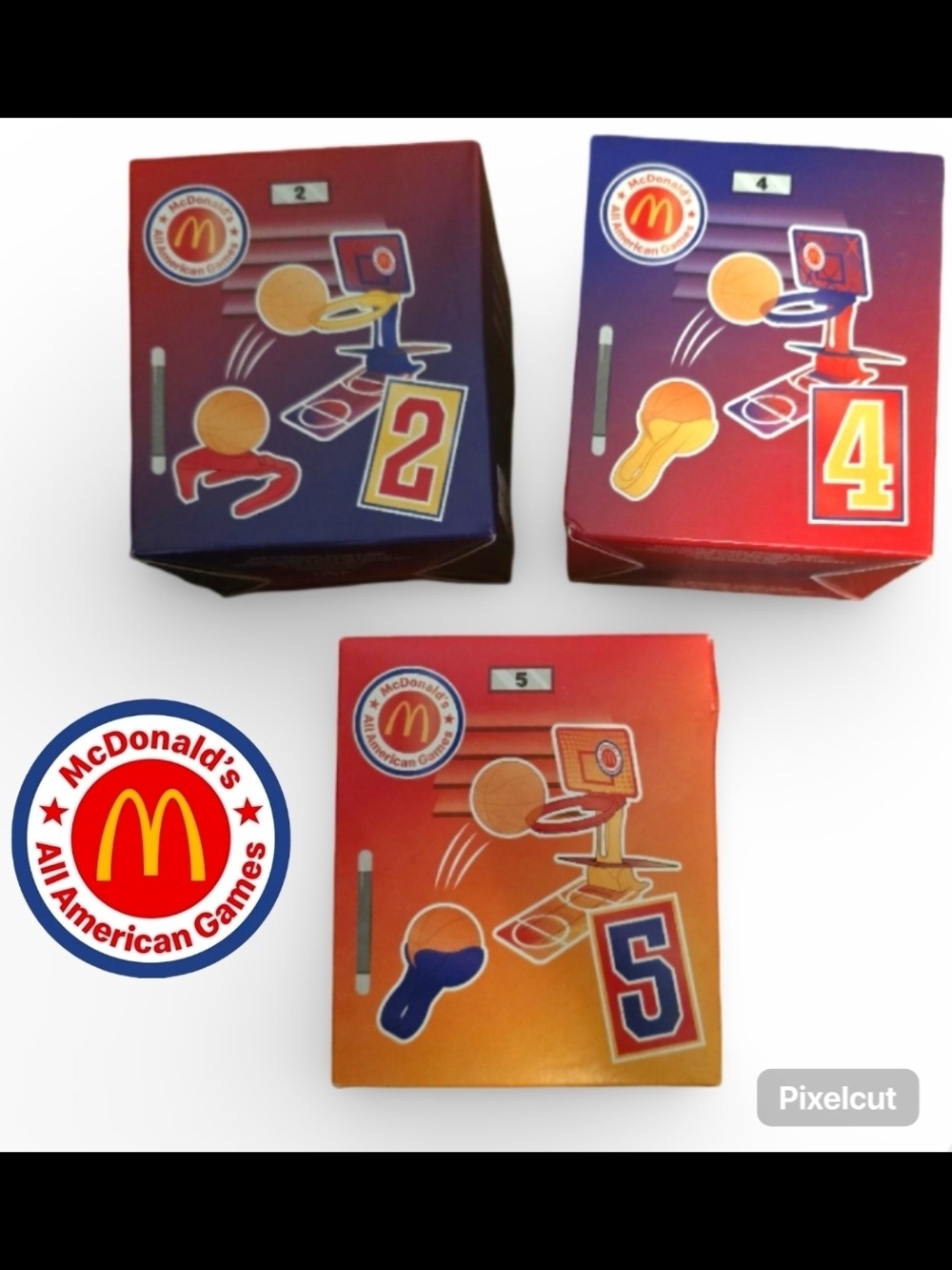 McDonald's 2025 All American Games Basketball Happy Meal Toys Set Lot of 3